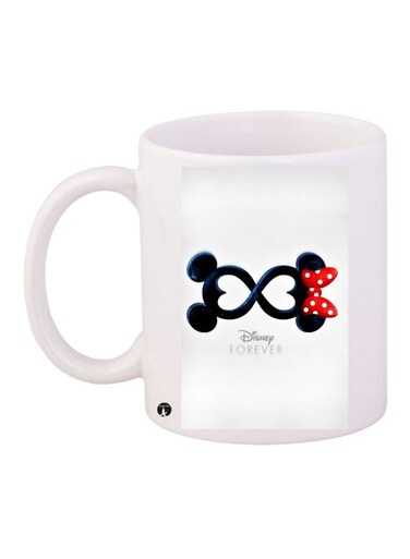 Mickey And Minnie Mouse Printed Coffee Mug White/Black/Red