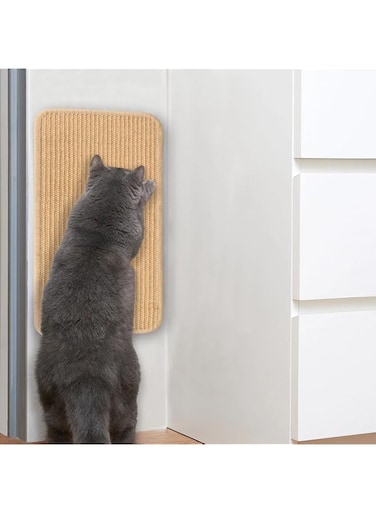 Cat Scratching Pad, Sisal Cat Scratch Protector Mat, 40x60 cm Cat Wall Scratcher with Adhesive Loop Tape, Cat Scratching Mats, Couch Protectors from Cat Scratching for Furniture, Bed, Sofa, Rug