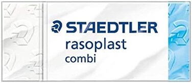 Staedtler 526-S BK3D eraser blister card with 2 pieces of rasoplast