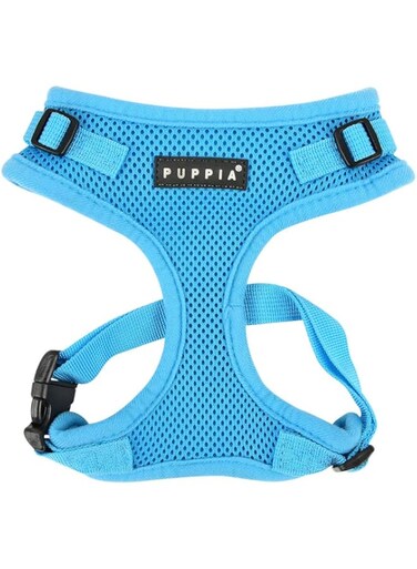 Puppia Authentic RiteFit Harness with Adjustable Neck, Sky Blue, Small
