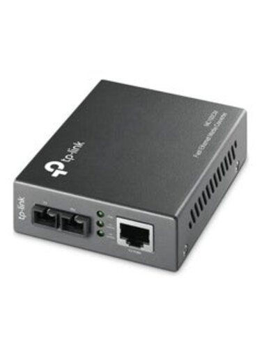 Fast Ethernet SFP to RJ45 Fiber Media Converter   Fiber to Ethernet Converter   10/100Mbps RJ45 Port to 100Base-FX Multi-Mode Fiber (MC100CM) Black