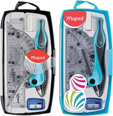 Maped Helix USA Super School Kit Kid'Z Geometry 8 Piece Set