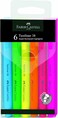 Faber-Castell Super Fluorescent Slim Highlighter Wallet Of 6, 157706, Slim Fluorescent