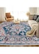 Machine Washable Rug 60 * 90CM Vintage Design Washable Area Rugs with Non Slip Rugs for Living Room Bedroom Traditional Woven Rug Carpet Stain Resistant,Home Decor Office Boho Rug,Blue (A, 60 * 90cm)