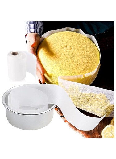 KASTWAVE Nonstick Cake Pan Side Liner Baking Parchment Paper Side Liner Roll 4in x 164 ft, Baking Paper, Cake Pan Liner Roll Baking Pan Side Liner(2 pieces)