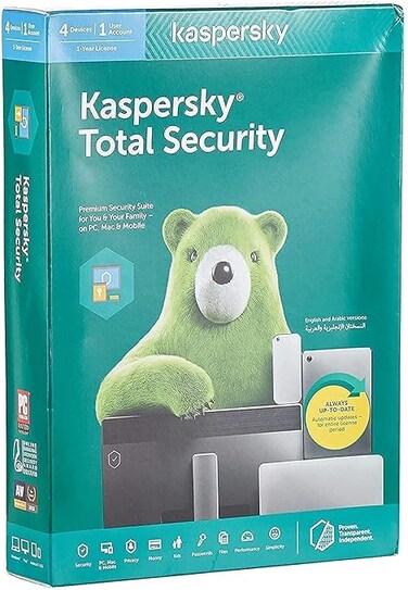 KASPERSKY TOTAL SECURITY 2020 - 4 USERS - AUTHENTIC MIDDLE EAST VERSION - 1 YEAR