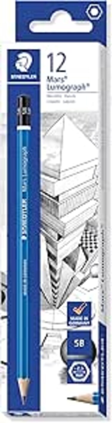 Staedtler Mars Lumograph Writing, Drawing, Sketching Pencil (Box of 12) Blue
