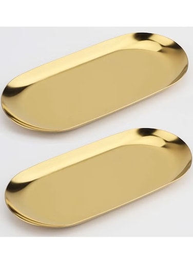 PCS Trinket Tray Stainless Steel, for Serving Trays Towel Storage Dish Plate Tea Fruit Trays Jewelry Plate Decorative Storage Tray