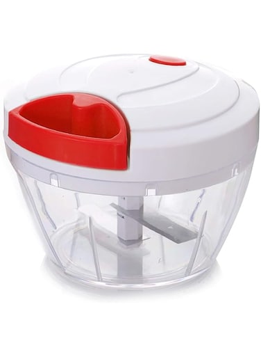 Delcasa Manual Food Chopper &ndash; Mini Food Processor &ndash; Manual Handheld Food Chopper/Cutter &ndash; Pull String To Slice Vegetables Onions Garlic Meat Nuts In Seconds - Stainless Steel Blades, Non-Slip Base
