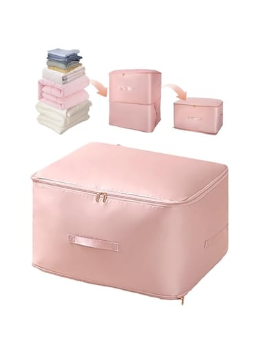Sateen Vacuum Storage Bags for Wardrobe Organizer, Compression Bags Storage for Comforters, Clothes, Blankets, Bedding, Pillows, Duvet, Bedding Sets Space-Saving Vacuum Bags (54 * 42 * 60cm)