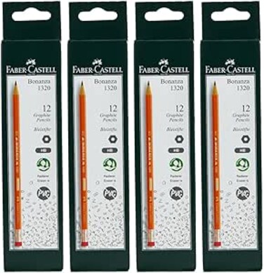 Faber-Castellbonanza Graphite Pencil Hb With Eraser Tip 12Pcx4 Box
