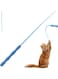 Petcronies Cat Toys Interactive for Indoor Cats - Non-Toxic, Durable, Safe Silicone Cat Wand Toy Mimicking Cats Natural Nnemy with 2 Removable Tail Cute Kitty Teaser Toys for Bored Cats Chase