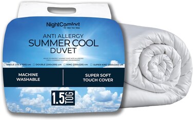 Comfort Anti Allergy 1.5 Tog Summer Duvet - Single Size Microfibre Quilt