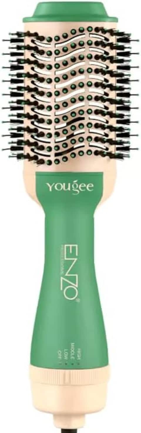 PrecisionWare Enzo EN-6212 Professional One-Step Hair Dryer And Styler, 2-in-1 Volumizing Hot Air Brush With Ionic Technology, Ceramic Coating, Adjustable Heat Settings, Ergonomic Design, Intl Version