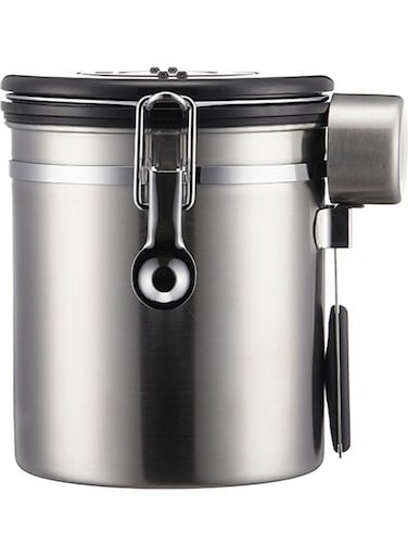 Sealed Coffee Bean Holder Silver 16.00x13.50x13.50cm