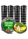 Prep Naturals Reusable Plastic Containers with Lids, 60 Pack, Black, Meal Bowls, Lunch Containers, BPA, PVC and Phthalate Free, Microwave and Freezer Safe
