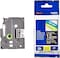 P-Touch TZE335 Label Tape 12mm x 8m White On Black black