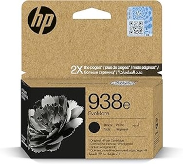 HP 938e EvoMore Black Original Ink Cartridge 4S6Y2PE Works With Hp Officejet Pro 9720, 9730, 9120, 9120b, 9110b, 9130, 9130b