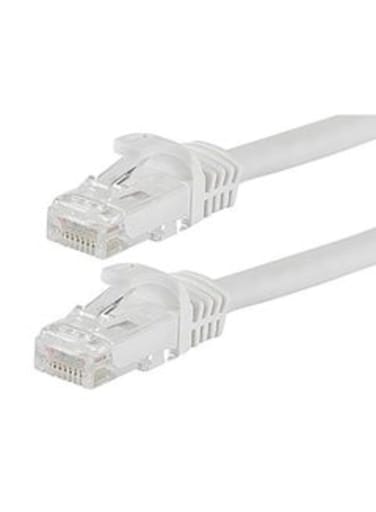 RJ45 Cat6 Patch Cord Ethernet 1Mtr LAN Cable white