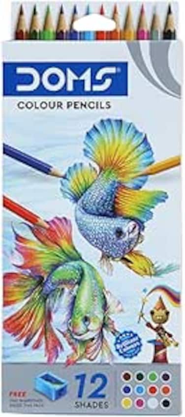 DOMS Non-Toxic Colour Pencil Set in Cardboard Box (12 Assorted Shades x 4 Set), Multicolor (DM3445P4)