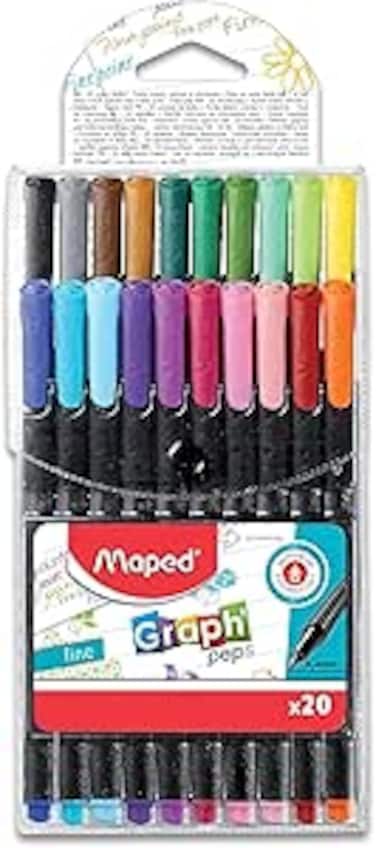Maped Graph&rsquo;Peps Triangular Felt Tipped Pens Pack of 20