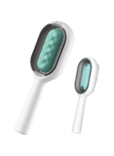 Erweicet Pet Knot Remover, 4 In 1 Dog Matted Hair Remover Double Si-matting Tool Water Storage Design Cat Comb for Clothes (Green)