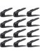 ELECDON Shoe Slots Organizer, 12-Pack Home Double Layer Adjustable Shoe Slots, Space Saver Rack Holder for Shoes, Black