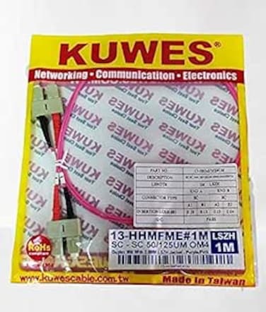 KUWES Fiber Optic Patch Cord (Purple, 1m)