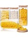Pecbase Glass Food Storage Jars, 4 Pack Food Containers Canisters for Kitchenwith Airtight Bamboo Wooden Lids for Oats, Coffee,Sugar, Rice, Glass Canisters for Kitchen (111-03)