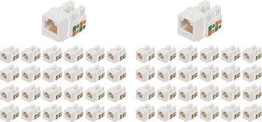 Kuwes Keystone Jack Cat6 90 degree - 50 Pack