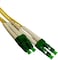 KUWES 3.0MTR LC/APC-LC/APC SM 9/125UM DUPLEX LSZH FIBER OPTIC PATCH CORD YELLOW