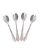 4-Piece Coffee And Tea Spoon With Handle Silver 13.2x2.3x1cm