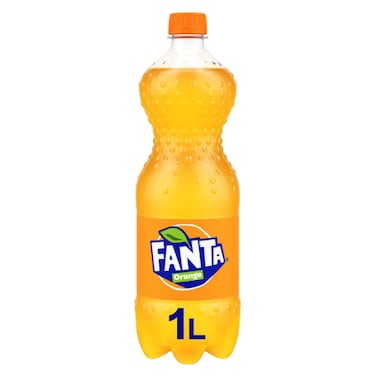 Fanta Orange Carbonated Soft Drink PET Bottle, 1L