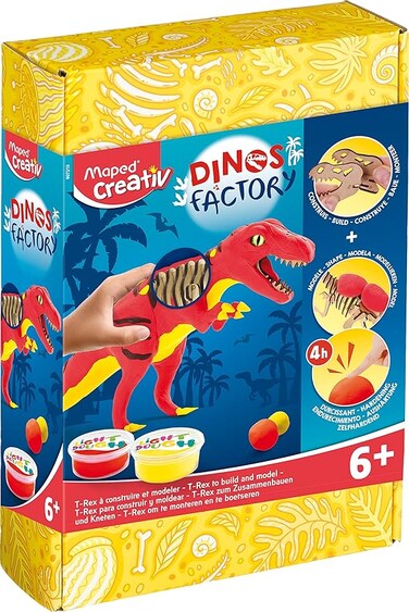 Maped Creativ T-Rex Dinos Factory 3D Puzzle with Modelling Clay Set