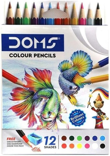 Doms 3445 Colour Pencil Set 12-Shades