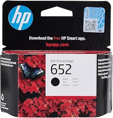 HP 652 Black Original Ink Cartridge [F6V25AE]   Works with HP DeskJet 3787, 3789, 3835, 4535 Printers-Pack of 5pcs