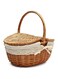 ydc Woven Vintage Picnic Basket with Lid (40 x 28 x 18cm)