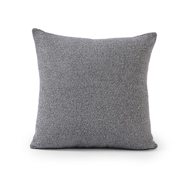 Home Sheldon Textured Filled Cushion with Down Alternative Filling Ultimate Comfort for Decorative Cushion Bed, Couch, Sofa and Supportive Use, Premium Square Pillow 48x48cm - Dark Grey, 1 Piece