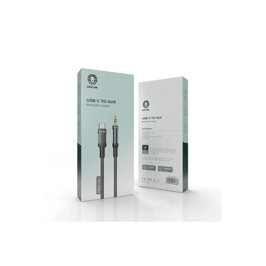 USB-C to AUX Braided Cable 1m &ndash; Stable Signal, Durable Build &amp; Transparent Design