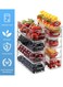 Fridge Organiser Set, 8pcs Stackable Storage Organizer, Clear Cupboards Organisers Bins with Handles for Kitchen, Freezer, Pantry - BPA Free Containers