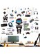 Amimagen Gamer Wall Stickers - Controller Eat Sleep Games Joystick Video Gaming Wall Decals - Boys Bedroom Playroom Baby Kids Room Wall Decor