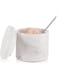 White Marble 3" Handmade Salt Cellar with Lid &amp; Spoon &ndash; Ideal for Spices, Sugar &amp; Kitchen Storage.