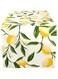 DII Cotton Table Runner for Dinner Parties Summer BBQ &amp; Outdoor Picnics, 14x108", Lemon Bliss