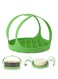 Silicone Steamer Sling - Non-Stick Anti-Scalding Baking Pan Lifter for 6 Qt &amp; 8 Qt Pressure Cookers - Versatile Egg Steamer Rack &amp; Baking Pan Sling - Green 21x21x2.5 cm