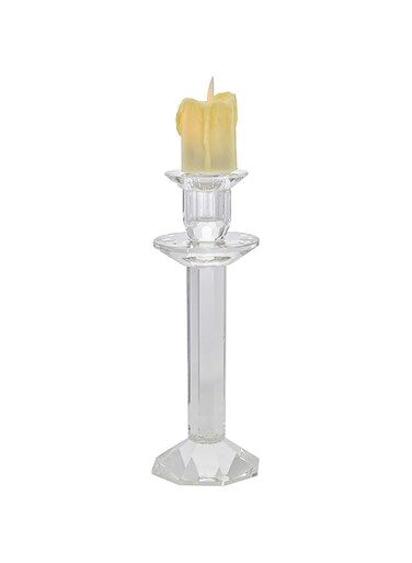 Transparent Single Crystal Candle holder Glass Stand Candlestick Home Decor Wedding