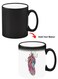 Color Changing Heat Sensitive Ceramic Mug, Image Revealed When HOT Liquid is Added! Feather