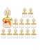 Mini Plastic Candy Cupcake Containers, 12 Pcs Clear Favor Boxes with Gold Dome Lids, Round Cake Stand Dessert Display Plate for Birthday Wedding Holiday Party Supplies