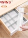 4 Pcs Drawer Divider Adjustable DIY Storage Organizer Drawer Separator For Tidying Clutter Cutlery Makeup Clothes,Desk Box In Kitchen Bathroom Office,Cut At Will