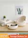 Set of 3 Rope Woven Storage Baskets Set For Organizing, Thick Cotton Rope Hand Woven Storage Basket, Durable Nursery Baskets Organizer Bins For Baby Toys (Off White)