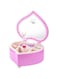 Uualiyye Heart Musical Jewelry Box, Musical Jewelry Storage Box with Dancing Girl,Arrow Design Christmas Gift(Pink)